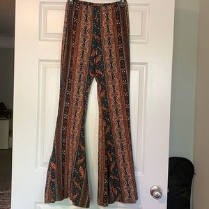 Forever 21 Boho High Waist Printed Flares